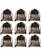 Touchstone Drawstring Bags Traditional Indian Handcrafted Fabric Perfect for Gifts Jewelry Weddings Pouches Purses Potli, Elephant (9 Pcs) Black, 4x3 inches