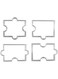 4 Pieces Puzzle Cookie Cutter Fondant Dough Cutter and Imprint, Drawing Stencils, Kids Educational Toys, Sugar Craft Stamp, Multipurpose Usage, Made with Reusable Food Grade Plastic (Multicolor) Set
