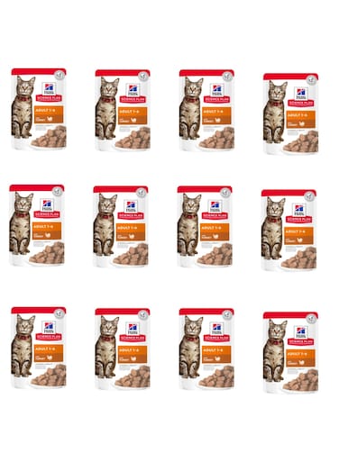 Hill's Science Plan Adult Wet Cat Food Turkey Pouches (85g x 12 Pcs ) - 1 Box 1 Box - (85g x 12 Pcs)