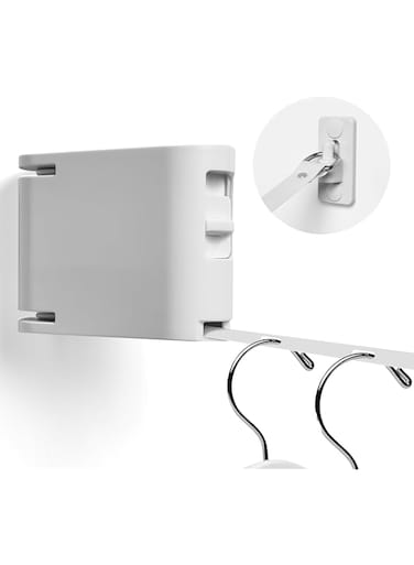 Tazweeq Retractable Clothesline, Indoor Outdoor Clothes Line, Heavy Duty Clothes Drying Laundry Line, Wall Mounted Clothes Drying Rack Clothing   Retracting 34 Windproof Hanging Holes Laundry Drying