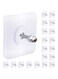 Oasisgalore Adhesive Hooks Heavy Duty, No Drilling Screw Wall Hooks Sticky Hooks Wall Hooks for Hanging Screw Free Stickers for Wall Transparent Hooks for Hanging (20 Pcs, 16Mm)