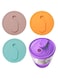 Excefore Silicone Lids Fit for Glass Cups - 4 Pack Replacement Lids for 16oz, 20oz, 24oz Drinking Glasses with Wooden Lids (2.75 Inch/70mm)