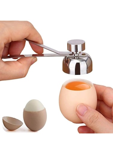 1pcs Egg Topper Stainless Steel Shell Opener Cutter Handheld Egg Cracker Tool Eggs Separator Cracker for Raw or Soft Hard Boiled Egg Kitchen Gadgets