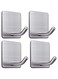 TERRIFI Durable and Waterproof Adhesive Hooks - Stick on Wall Hangers, Stainless Steel, Ideal for Bathroom, Kitchen