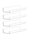 CY craft Clear Acrylic Floating Shelves Display Ledge, 5 MM Thick Wall Mounted Storage Shelf for Kitchen/Bathroom/Office,Invisible Kids Bookshelf and Spice Rack,15 Inch,Set of 4