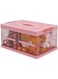 SYOSI 1pcs Foldable Plastic Storage Box With Lid, Upgrade Multifunction Transparent Collapsible Storage Bins, Stackable Clear Latch Storage Box with Handle
