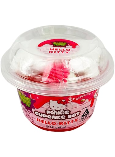 SlimeTime Hello Kitty Single Can - Pinkie Cupcake Slime for Girls and Boys With Various Slime Add-ins,Stress Relief Toy for Kids, Education,School,Party Favor,Gift for Birthday &amp; Christmas