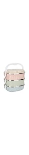 Sleet Lunch Box, Food Container, Safety Lock Design Portable High Temperature Resistant Food Grade Stainless Steel for Work Home(Three layers)