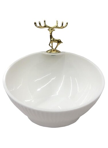 Decorative Trays for home decor, Desk organizers and accessories for entry table decor, Decorative serving tray for living room table decor White,Key dish bowl for entryway table