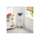 Rolling Storage Cart, Mobile Mesh Organiser with Wheels, White Metal Basket Tower for Kitchen