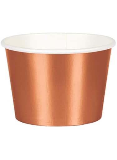 Creative Converting Foil Treat Cups 8-Pieces- Rose Gold