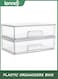 30CM WIDE Clear Stackable Storage Drawers,2 Pack Acrylic Plastic Organizers Bins for Makeup Palettes, Cosmetics, and Beauty Supplies,Ideal for Vanity, Bathroom,Cabinet,Desk Organization