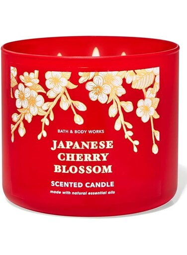 Bath &amp; Body Works Japanese Cherry Blossom 3-Wick Candle - 411g