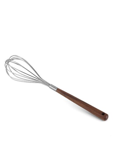wood handle stainless steel manual egg beater