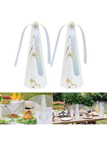 TOMVAES Repellent Fan for Tables Indoor Outdoor Meal, Portable Table Fly Repellent Fan, Portable Picnic Table Fan Keep Flies and Bugs Away from Your Food and Your Family
