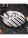 5-Piece Cutlery Set,Stainless Steel Silverware Set With Marble Textured Handle,Includes Knife Fork Spoon For Home Picnic