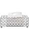 Sumnacon Rectangular Crystal Tissue Box Cover, Decorative Toliet Paper Box, Crystal Napkin Holder, Facial Tissue Holder for Bathroom/Dresser/Night Stand/Desk/Table, Silver