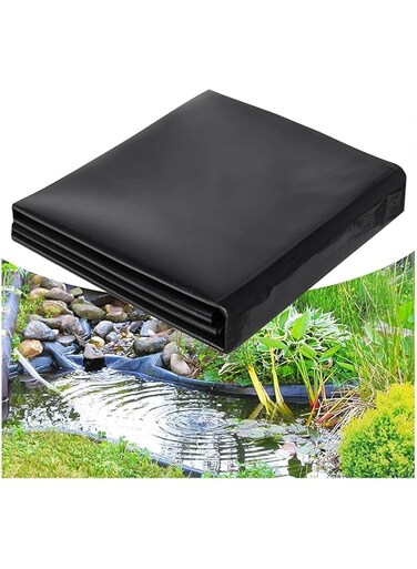 HLJPL Pond Liner Black Flexible HDPE Rubber Liners Skin Fish Safe Pond Plastic Impermeable Film For Ponds, Streams Fountains,Water Garden, 0.2mm (Color : B15, Size : 2x3m/6.6x9.8ft)