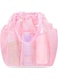 Mesh Shower Caddy Portable with Drawstring, Dorm Room Essentials for College Students Girls, Large Shower Bag for Camping,Swimming,Gym,Travel,Bathroom - Pink