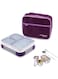 TOMVAES Stainless Steel Lunch Box for Adults Kids with Tableware &amp; Bag, 720ML 3 Compartment Divided Lunch Containers for Work or School, Leakproof   BFA Free   Dishwasher Safe (Purple)