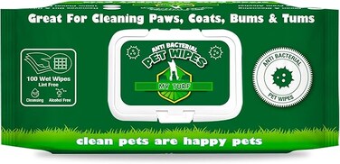 My Turf Cat and Dog Grooming Pet Wipe  Dog Wipes &amp; Cat Wipes  Pet Wipe for Dogs   Pet Grooming Wipes  Quick &amp; Easy Cleaning  Dog Ear and Eye Wipes   100 Wipes   6x8 Inches