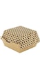 Hema polka dot burger box 5 pack, 13.5 cm x 15 cm x 5 cm size, brown