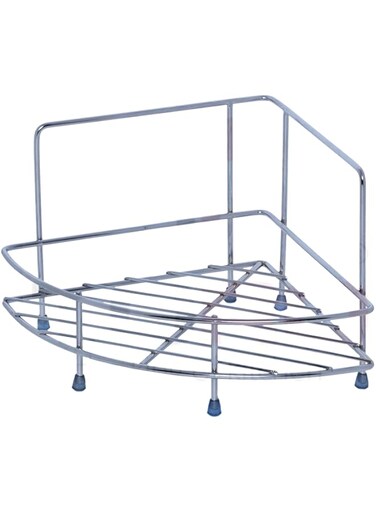 Sulfar Corner Stainless Steel Basket Corner Shelf (Chrome) Pack of 1