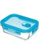 Glass Storage Container With Vent, Rectangular, 600Ml, 17X13X9Cm, Labelled