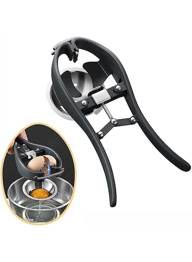 Khazna Egg Cracker Egg Separator Tool, Handheld Egg Opener with Egg Yolk White Separator Food Grade Eggshell Cutter Creative Kitchen Gadgets