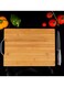 Organic Bamboo Cutting Board, Strong Metal Handle Durable &amp; Lightweight - Antibacterial