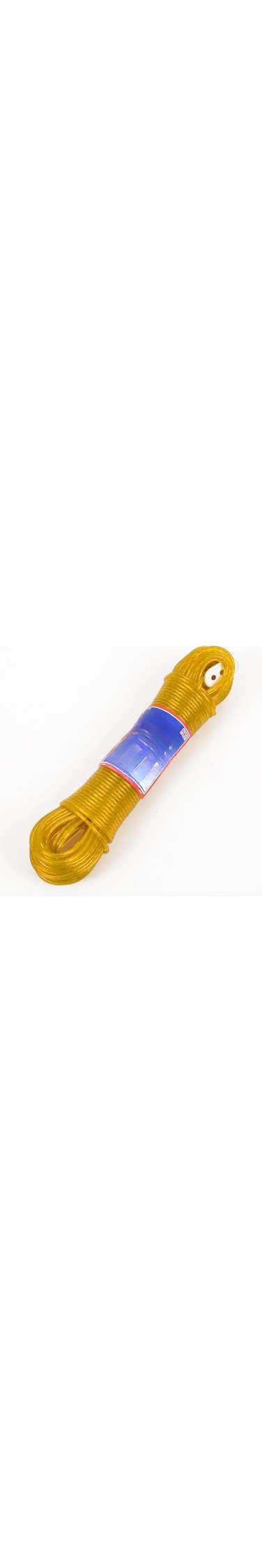 FITTO 20m Steel Core Washing Line &ndash; 3.5mm Thick Yellow Clothesline with Durable PVC Coating for Extra Strength