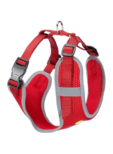 Ferplast Nikita PM Technical Harness In Breathable Nylon Color - Red, Dimension 24-31 x 30-41cm 15mm, Sizes S