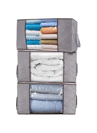 Sulfar Foldable Clothes Storage Box -Pack Of 3