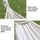 200x150cm Double Outdoor Camping Tassel Canvas Hammock with Stick &ndash; White