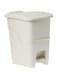 Rattan pedal Trash Bin-White