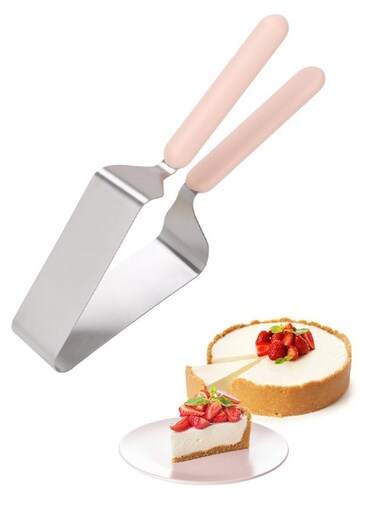 Cutter Slicer, Stainless Steel Cake Server Divider with Double Handle, Adjustable Triangle Cakes Cutting Tool for Pie Server, Wedding, Birthday, Party, Kitchen