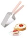 Cutter Slicer, Stainless Steel Cake Server Divider with Double Handle, Adjustable Triangle Cakes Cutting Tool for Pie Server, Wedding, Birthday, Party, Kitchen