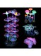 Lpraer Mangsen 4 Pack Glow Aquarium Decorations Coral Reef Glowing Mushroom Anemone Simulation Coral Plant Glowing Effect Silicone for Fish Tank Decorations
