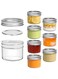 8 Pack Mini Mason Jars, Regular Mouth Mason Jar with Lids and Seal Bands, Small Clear Glass Canning Jar for Spice, Jam, Honey, Jelly, Dessert, Wedding Favors, DIY Candles Decor, Kitchen Storage (4oz)