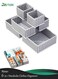 Wardrobe Organiser Drawer Organizers 6 Pack, Foldable Underwear Socks Storage Boxes Set, Closet Clothes Dividers (2 Large 2 Medium 2 Small)