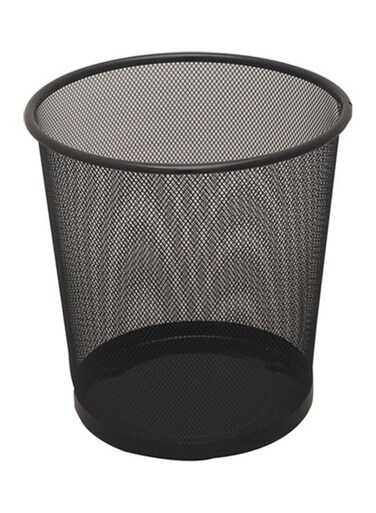 Trash Bin Paper Basket Kitchen Bedroom Office Rubbish Waste Holder Can Black 20*10*20cm