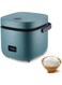 QJJML Small Rice Cooker for 2 people, Fully Automatic with Removable Non Stick Rice Pot, Quick Preparation Without Burning,Green