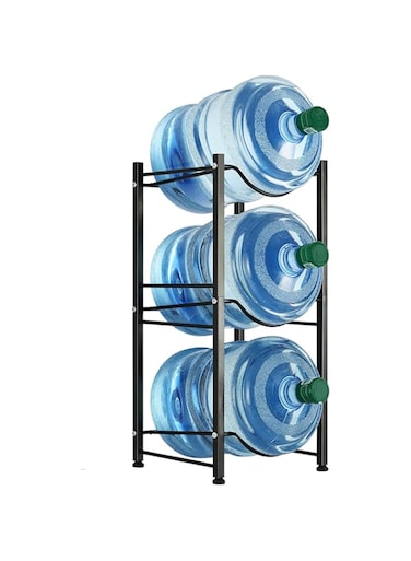 AWH 3-Tier Water Bottle Storage Rack &ndash; Heavy-Duty Detachable Stand for 5-Gallon Water Jugs &ndash; Space-Saving Cooler Jug Organizer for Home, Kitchen, and Office &ndash; Metal Construction - Assorted Color