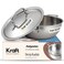 Futuretec Triply Stainless Steel Kadai with Lid &acirc;&euro;&ldquo; 3.3 Litre (24 cm), 2.5 mm Thick Extra Deep Kadai   for Large Families &amp; Festive Cooking   Even Heat Distribution