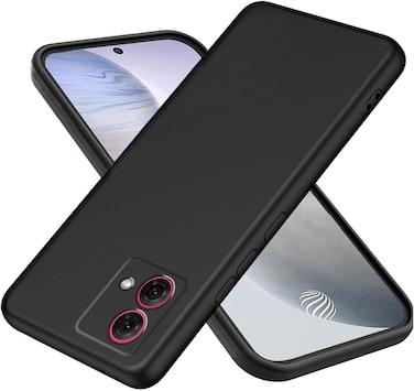 Muzz Sleek Back Cover Case for Moto Edge 40 Neo 5G   Slim Fit Protective Design   Ultra Matte Finish   Camera Protection Bump   Soft Silicon Back Cover Case for Motorola Edge 40 Neo 5G (Black)