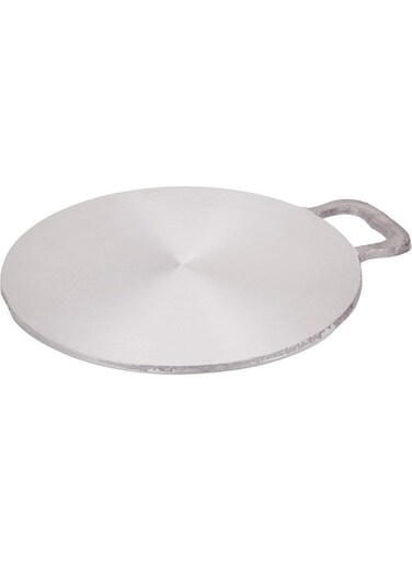 Aluminium Arabic Tawa Fry Pan Frying Pan, 30cm, RAAT30, Suitable for Dosa, Crepe, Pancake, Omellete, Chapati, Roti, Paratha Silver 30cm