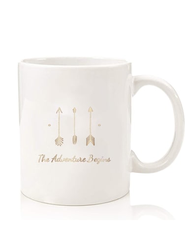 Premium Quality Two Sided Printed Coffee Mug Tea Cup For Home Office, Kids Men Women The adventure Begins