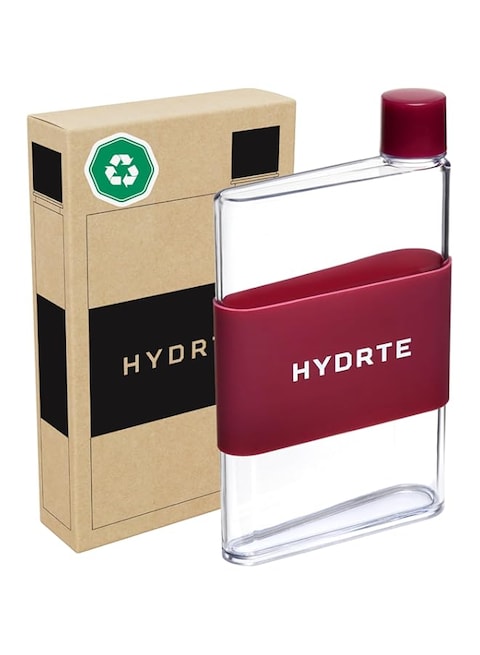 Hydrte Flat Water Bottle 13 oz, Leak Proof and Slim Water Bottle Design,The Purse Water Bottle, Cute Water Bottle made for Women and Men, BPA Free Square Water Bottle