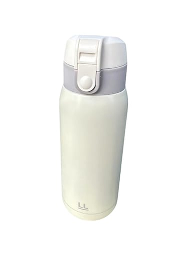 LocknLock Chubby Tumbler 370ml &ndash; Stylish Ivory Stainless Steel Travel Mug with Double-Wall Insulation