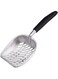 Oasisgalore Cat Litter Scoop Metal Pet Litter Scoop with Deep Shovel and Long Handle for Cats Dogs Litter Tray Scoop, Twill Stripes